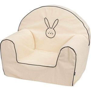 Fotoliu din burete pentru copii Bubaba Bunny White 9 luni-5 ani imagine