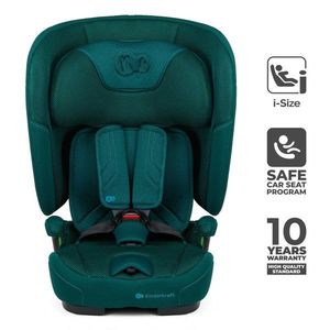 Scaun auto pentru copii Kinderkraft Fix2go Green, 76-150 cm, I-size, pliabil, prindere Top tether, spatar reglabil, SPS imagine