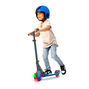 Trotineta pentru copii Chillafish Flexxi Glow Navy pliabila, ghidon reglabil, roti ABEC-5, greutate admisa 50 kg imagine