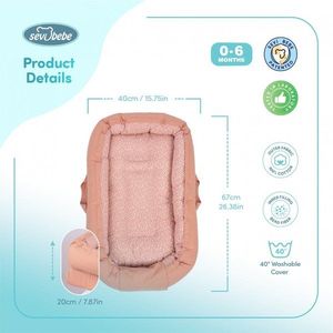 Co-sleeper anti-reflux Salmon Pink SeviBebe imagine