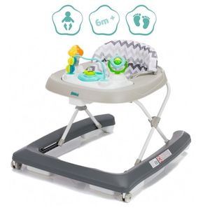 Premergator pentru copii Fillikid Grey cu jucarie, opritor de siguranta, reglabil pe incaltime si pliabil imagine