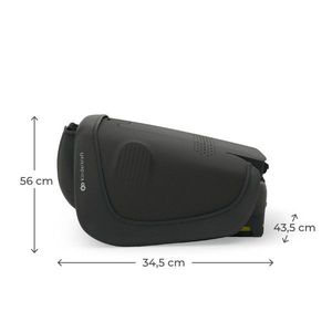 Scaun auto pentru copii Kinderkraft Unity2 Black 100-150 cm, pliabil, i-size, spatar reglabil, tetiera ajustabila imagine