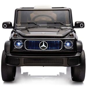 Masinuta electrica pentru copii Chipolino SUV Mercedes EQG Black cu scaun din piele, roti EVA cu suspensie, deschidere usi, greutate admisa 30 kg imagine
