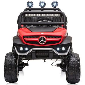Masinuta electrica pentru copii Chipolino OffRoad Mercedes Unimog Red cu scaun din piele, roti EVA cu suspensie, deschidere usi, greutate admisa 30 kg imagine