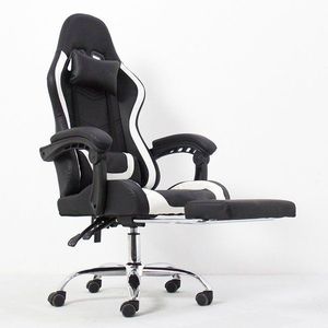 Scaun ergonomic pentru gaming, cotiere, tetiera, suport lombar, spatar rabatabil, suport picioare, inaltime reglabila imagine