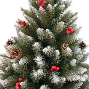 Brad artificial nins deluxe 220 cm, 119 ramuri, 751 ace, structura densa, baza 158 cm imagine