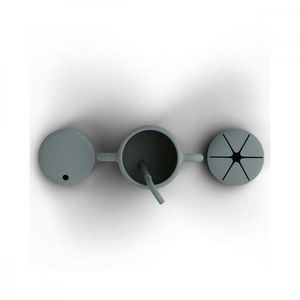 Cana de antrenament BabySteps blue cu pai din silicon 250ml imagine