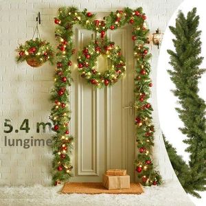 Ghirlanda decorativa din brad artificial, molid scandinav, lungime 5.4 m, verde natural, aspect bogat imagine