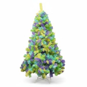 Brad artificial multicolor, 1260 ramuri, inaltime 180 cm, suport metalic inclus imagine