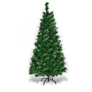 Brad artificial, fibra optica multicolora, inaltime 180 cm, suport metalic imagine