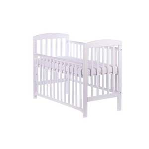 Patut bebe Olek alb din lemn masiv, inaltime reglabila a saltelei, sertar inclus imagine