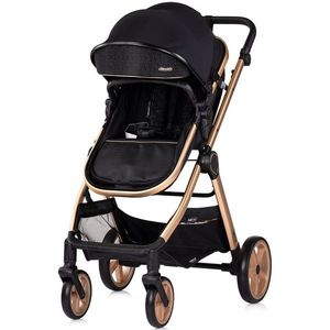 Carucior 2 in 1 pentru copii Chipolino Vista Blackberry, transformabil, cadru din aluminiu, sezut reversibil, maner reglabil, suspensii, husa de picioare, geanta, greutate suportata 22 kg imagine