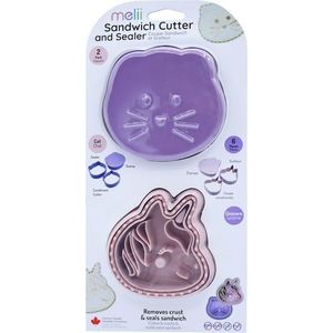 Set 3 in 1 forme pentru sandwich Melii unicorn si pisica imagine