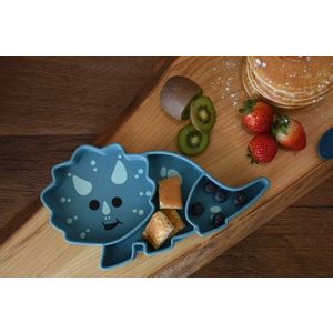 Farfurie compartimentata din silicon cu ventuza Melii luxe dinozaur imagine