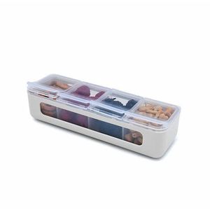 Cutie snack cu 4 compartimente Melii ivory imagine