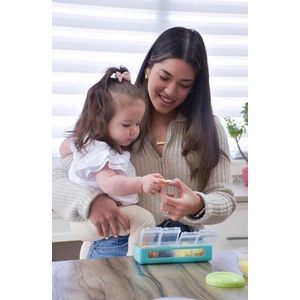 Cutie snack cu 4 compartimente Melii blue imagine