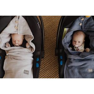 Paturica universala pentru scoica auto bumbacmuselina Gri light Sleepee 1.5 Tog imagine
