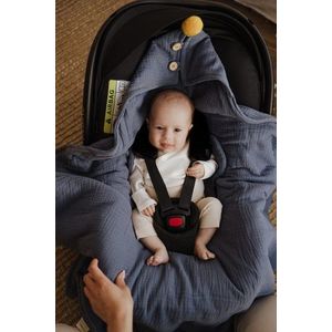 Paturica universala pentru scoica auto bumbacmuselina Petrol light Sleepee 1.5 Tog imagine