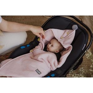 Paturica universala pentru scoica auto bumbacmuselina Sleepee Pink light 1.5 Tog imagine