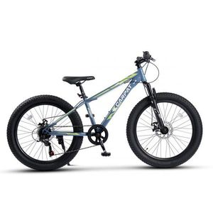 Bicicleta pentru copii Ecarpat Ride S24109C AlbastruVerde, 24 inch, echipare Shimano, anvelope late, furca cu suspensie, frane disc, 7 viteze imagine