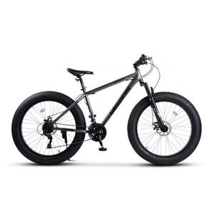 Bicicleta MTB-HT Fat Bike Velors Hercules V2619D GriNegru, roti 26 inch, 21 viteze, frane disc imagine