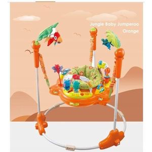 Jumper interactiv pentru copii Matadi Orange, cu lumini si sunete, sezut rotativ 360, inaltime ajustabila, dimensiune 95 x 72 x 72 cm imagine