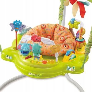 Jumper interactiv pentru copii Matadi Green, cu efecte sonore si luminoase, sezut rotativ 360, masuta educationala imagine