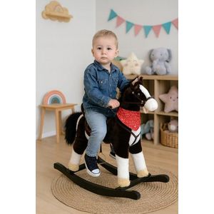 Calut balansoar interactiv pentru copii Matadi, cu sunete si miscare, dimensiune 78 x 74 cm, realizat din plus dark brown imagine