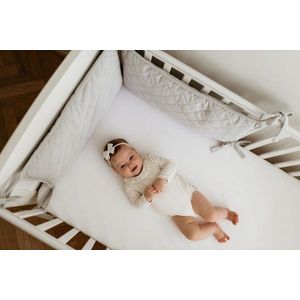 Protectie laterala pentru patut 60 cm catifea Gri imagine