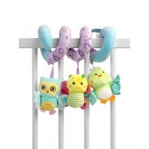 Spirala cu jucarii din plus pentru patutcarucior Sensillo Bufnite, structura flexibila, extensibila, usor de agatat imagine