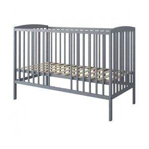 Patut din lemn pana la 4 ani cu somiera reglabila pe 3 nivele de inaltime Nichiduta 120x60 cm Grace Grey imagine