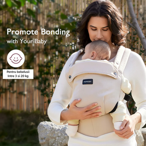 Marsupiu ergonomic si usor PureHug Cozy Khaki Momcozy imagine