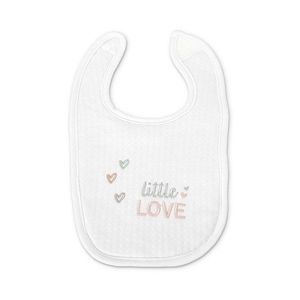 Set 3 bavete din bumbac pentru nou-nascut, inchidere cu velcro, potrivit pentru hranire si in perioada eruptiei dentare, 0 luni+, Pink imagine