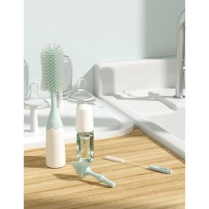 Kit inovator de perii pentru sticle cu design Push Press Momcozy imagine