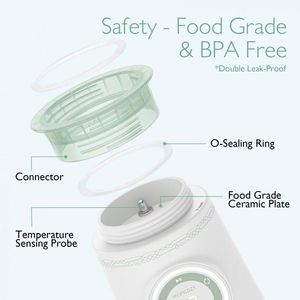 Incalzitor portabil wireless cu acumulator pentru biberoane Momcozy imagine