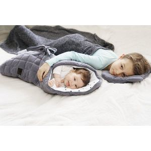 Wrap cu urechi Babyhorn pentru nou nascut Royal Baby Denim Sleepee imagine