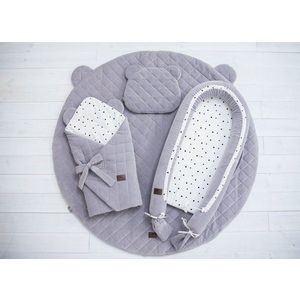 Wrap cu urechi Babyhorn pentru nou nascut Royal Baby Gri Sleepee imagine