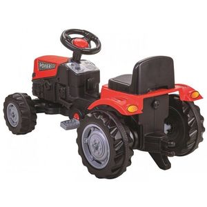 Tractor cu pedale pentru copii Pilsan Power Red, transmisie pe lant, volan cu claxon, scaun reglabil cu spatar, de la 3 ani pana la 50 kg imagine