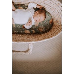 Set 2 cearsafuri cu elastic pentru landoucosulet bebe Boho GreenBoho Botanic Sleepee imagine