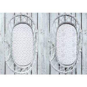 Set 2 cearsafuri cu elastic pentru landoucosulet bebe BloomPuncte Sleepee imagine