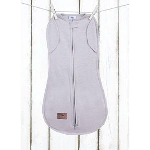 Saculet swaddle pentru infasat din bumbac + caciulita Second Step roz Sleepee imagine