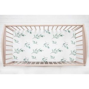 Cearsaf din bumbac cu elastic pentru patut 140 x 70 Eucalipt Sleepee imagine