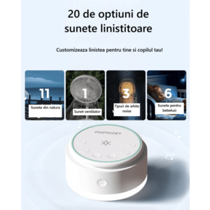 Dispozitiv portabil cu acumulator si lumina White noise Momcozy imagine