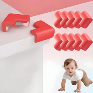 Set 4 protectii pentru colturi mobila Car Boy Safety rosu 1.6 cm imagine