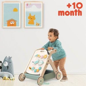 Antepremergator MamaToyz model BBQ cu masuta de activitati din lemn 5 in 1 imagine