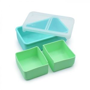 Cutie pranz bento Melii cu compartimente detasabile mint blue imagine