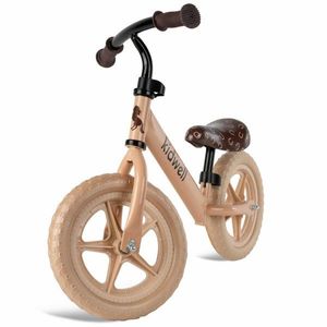 Bicicleta de echilibru fara pedale pentru copii Kidwell Beige reglabila, roti late Eva imagine