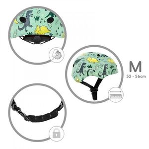 Casca de protectie pentru copii Kidwell Orix Plus Dino, sistem de reglare, M, 52-56 cm, 3 ani+ imagine