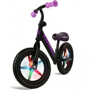 Bicicleta fara pedale Kidwell Rebel Neon Pink, roti din spuma eva cu lumini led imagine