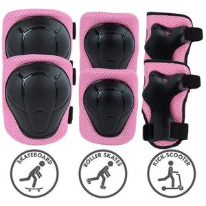Set de protectie pentru copii Kidwell Trix Pink cotiere si genunchiere, marimea S imagine